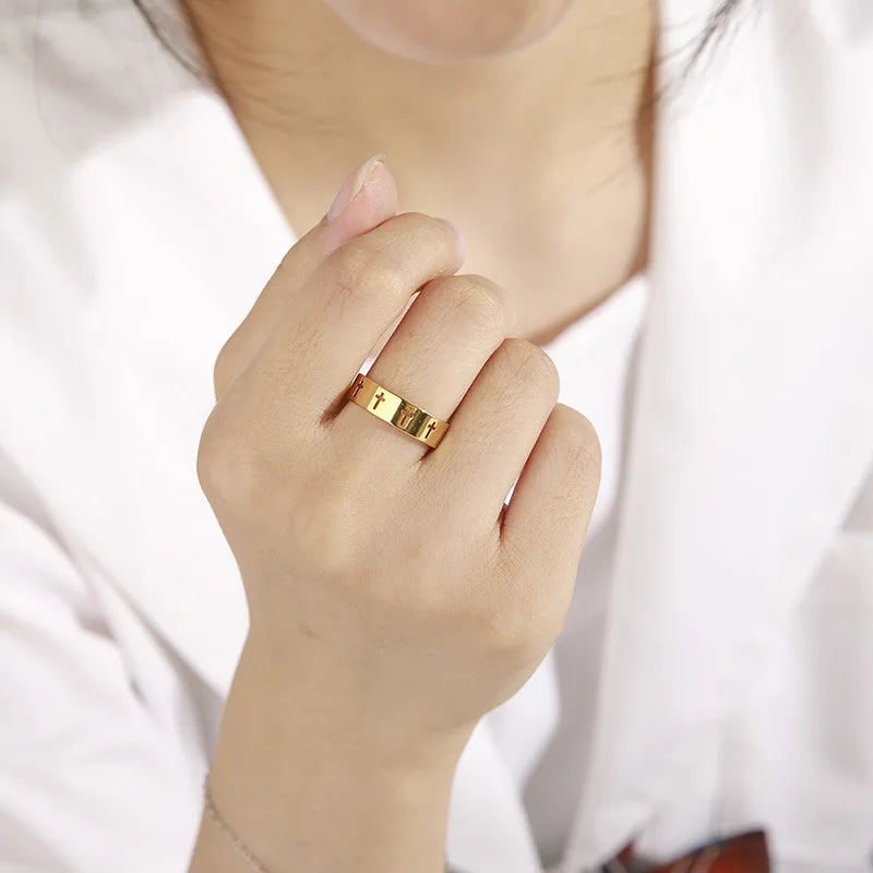 Gold Cross Ring
