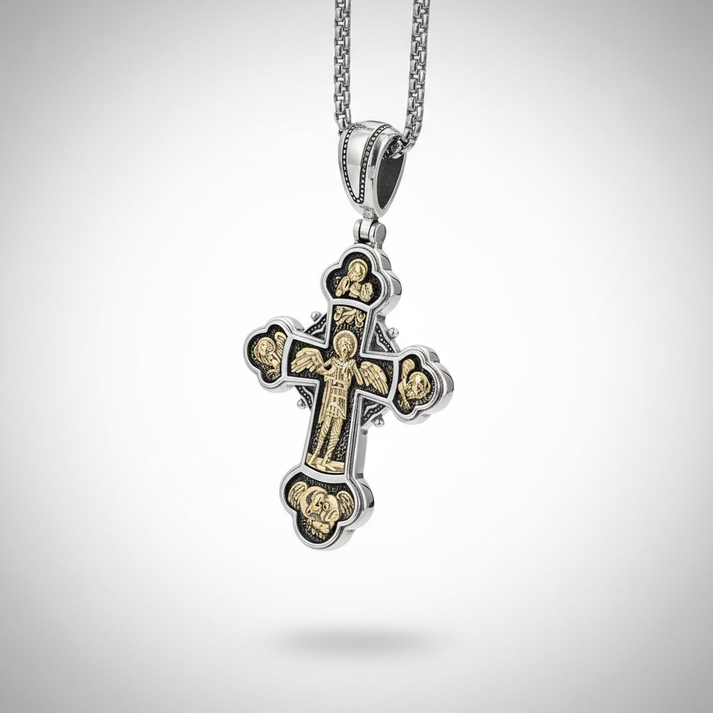 Archangel Michael Cross Necklace