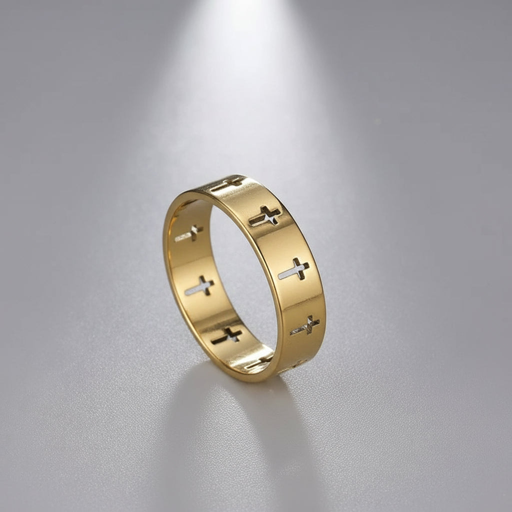 Gold Cross Ring