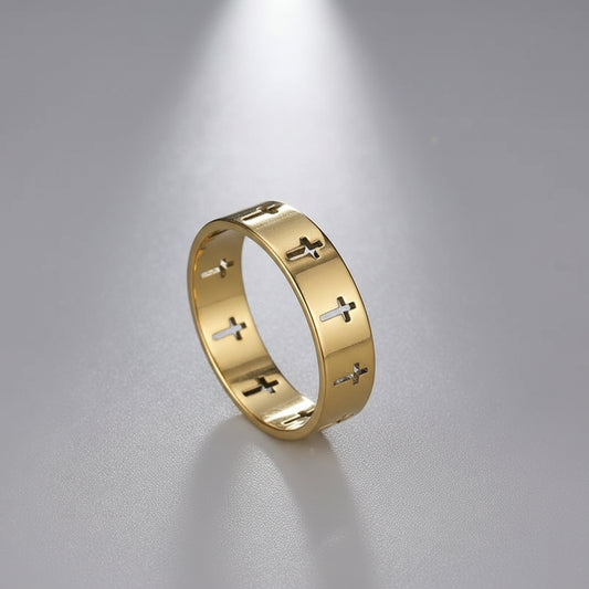 Gold Cross Ring