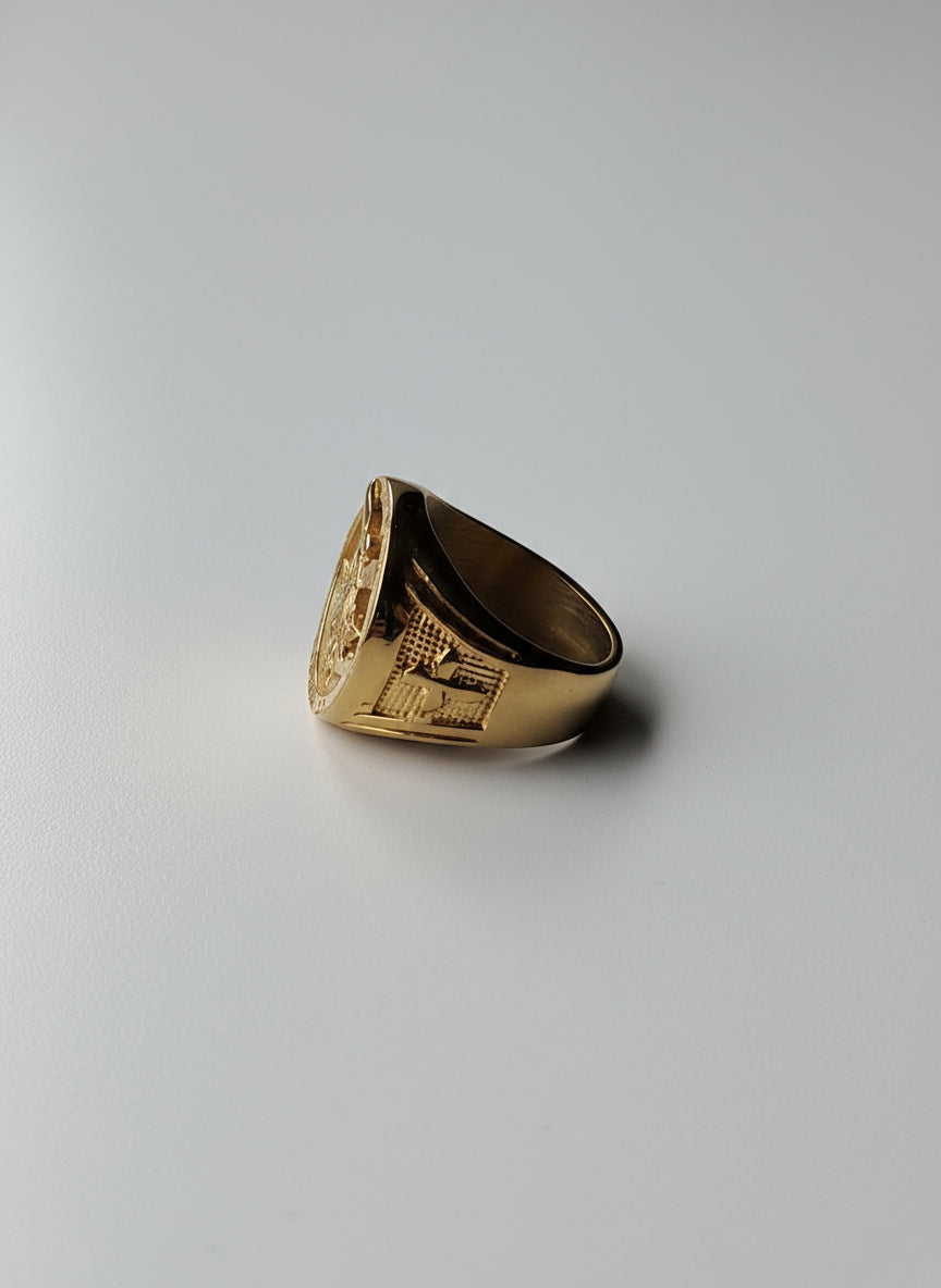 Gold Archangel Michael Ring