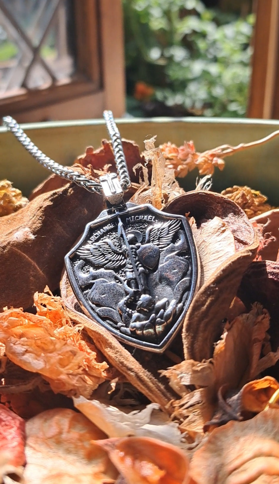 Archangel Michael Shield Necklace